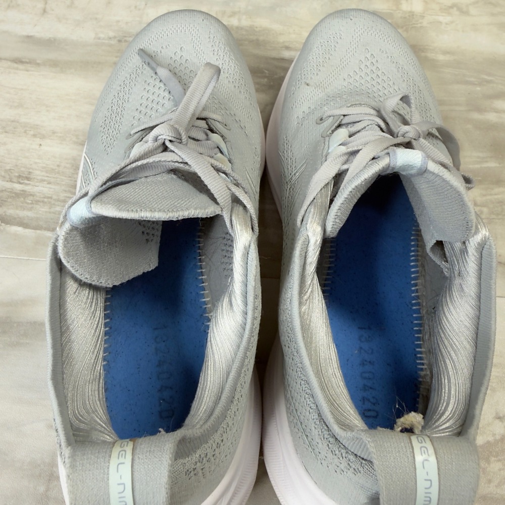 ASICS Gel-Nimbus 26 Womens 8.5 Wide Grey Running Shoes 1012B602 PureGEL FF Blast - Picture 10 of 11